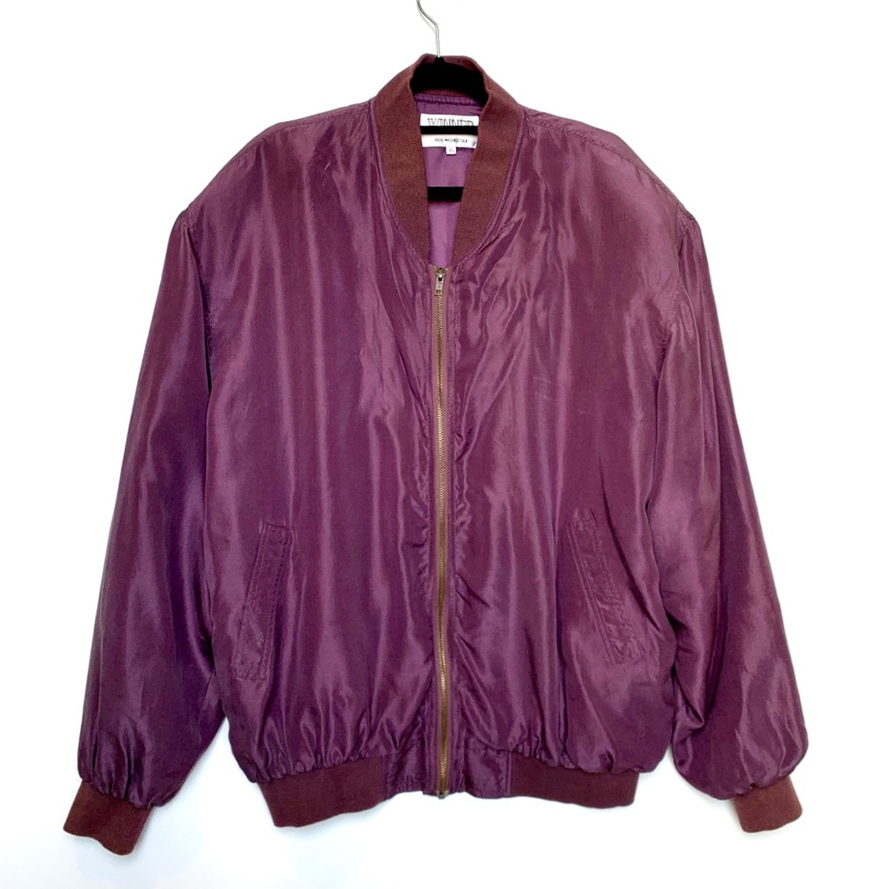 Rare Vintage Winner Silk Purple 80’s Bomber Jacket